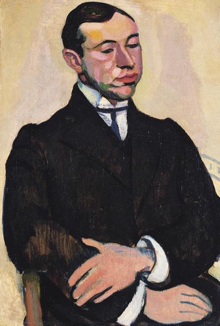 Czóbel Béla: Bölöni György portréja, 1906, vászon, olaj, 70 × 46 cm, jelzés nélkül, mgt. Közölve: Magyar Vadak Párizstól Nagybányáig 1904–1914