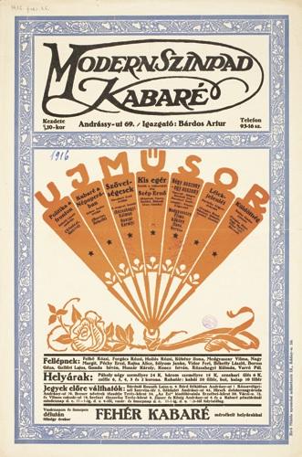 Modern Színpad Kabaré, 1912, plakát | OSZK Színháztörténeti Tár