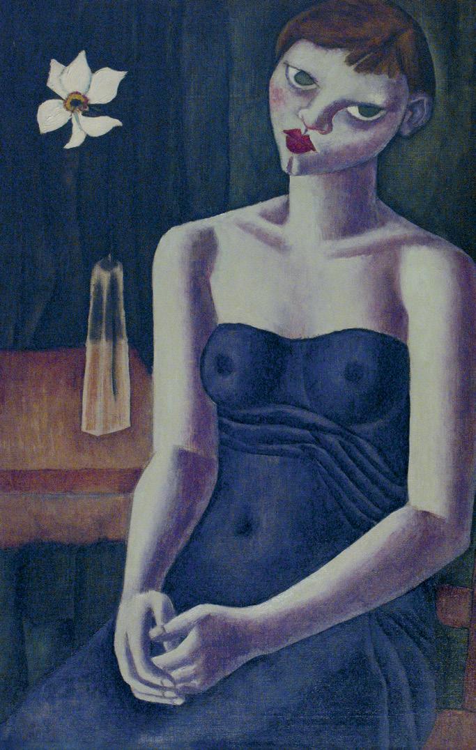 Kiss Vilma: Leány nárcisszal,1927, olaj, vászon, 100 × 70 cm, Szépművészeti Múzeum – Magyar Nemzeti Galéria