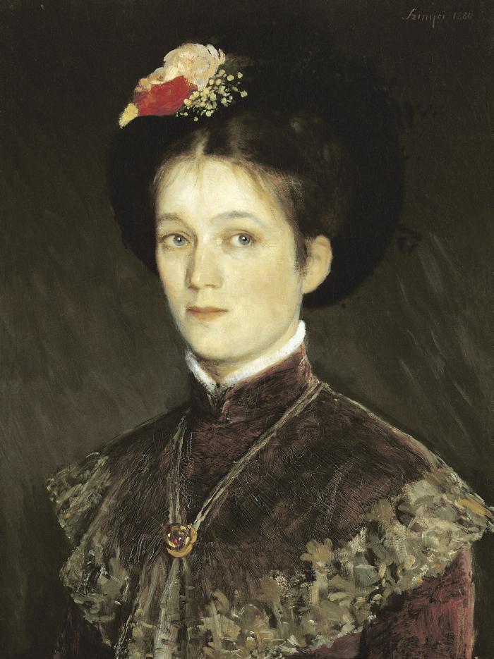 Szinyei Merse Pál: A művész felesége, 1880–1900, olaj, vászon, 62,5 × 47 cm, Szépművészeti Múzeum – Magyar Nemzeti Galéria