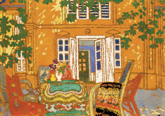 Rippl-Rónai József: Villa előtt, 1910 körül, olaj, karton, 67 × 96 cm, Magyar Nemzeti Galéria