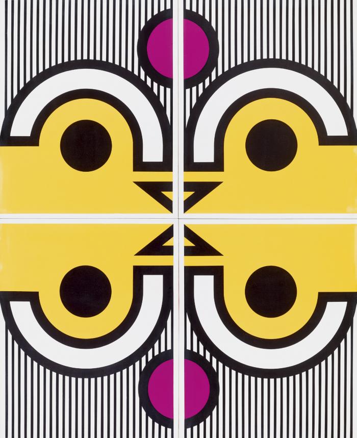Tükrözés I., 1976, akril, vászon, 220 × 180 cm | Nudelman-gyűjtemény, Budapest