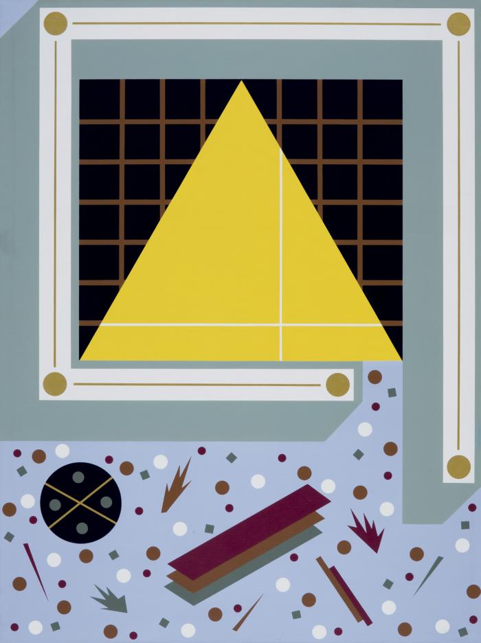 Bauhaus II., 1986, akril, vászon, 200 × 150 cm | A művész tulajdona