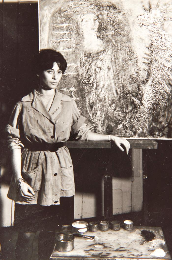 Zoltán Mária Flóra műtermében, 1971–72 k., családi archívum