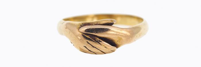 Eljegyzési gyűrű, arany, 9 x 22 mm, Nelson-Ward Collection, National Maritime Museum, London © National Maritime Museum, London