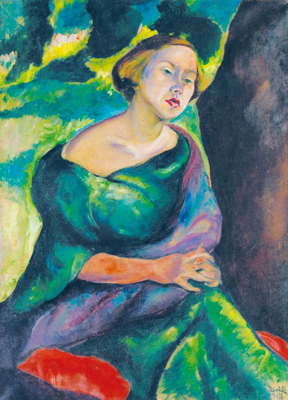 Járitz Józsa: Merengő hölgy, 1917, olaj, vászon, 100 x 73 cm, magántulajdon © Virág Judit Galéria és Aukciósház
