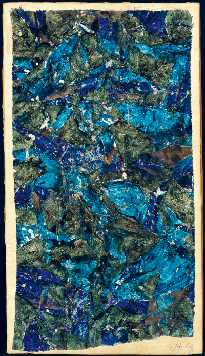 Hantai Simon: Máriás (Mariale), 1963, jelezve jobbra lent: S.H. 63, olaj, vászon, 44 x 24,5 cm, Szépművészeti Múzeum © Szépművészeti Múzeum – Magyar Nemzeti Galéria