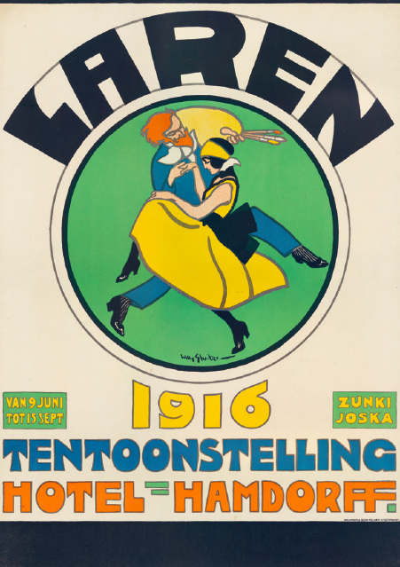A lareni Hotel Hamdorff 1916-os képzőművészeti kiállításának reklámplakátja © IADDB