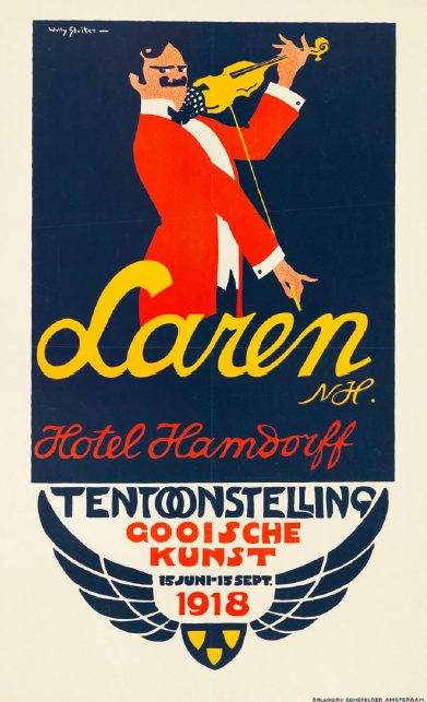 A lareni Hotel Hamdorff 1918-as képzőművészeti kiállításának reklámplakátja © IADDB
