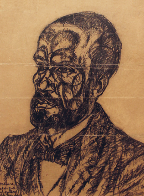 Moholy-Nagy László: Juhász Gyula portréja, 1919, grafit, papír, Móra Ferenc Múzeum, Szeged © Móra Ferenc Múzeum