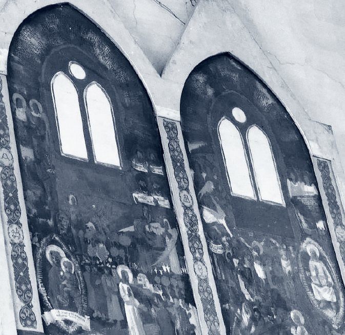 Aba-Novák Vilmos: Keresztrefeszítés, vázlat a jászszentandrási templom falképeihez, 1934 előtt, tempera, fa, Galleria Comunale d’Arte Moderna, Róma © Roma Capitale