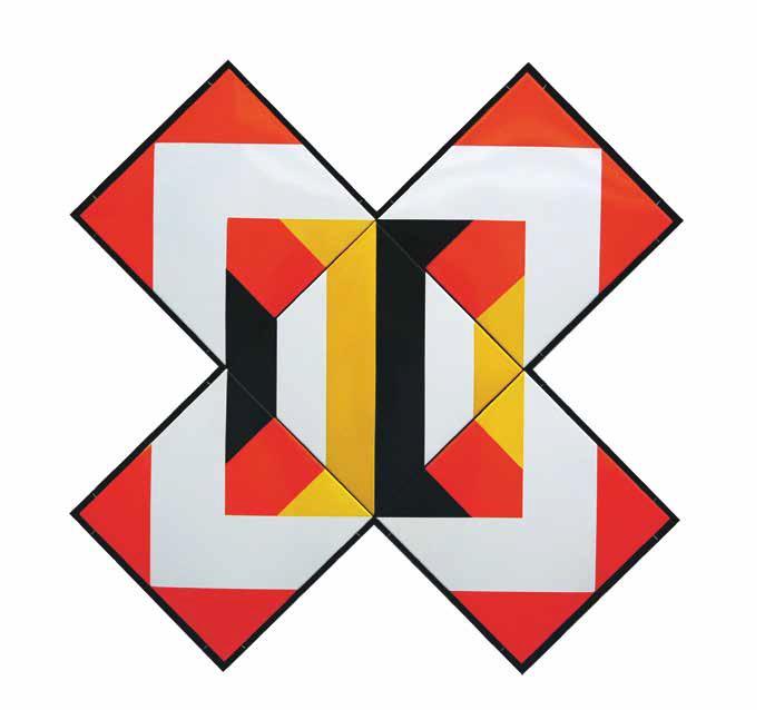 Pinczehelyi Sándor: Imagination, 1972, zománcozott acéllemez, 131 × 131 cm © A művész, Elizabeth Dee New York és az acb Galéria Budapest jóvoltából