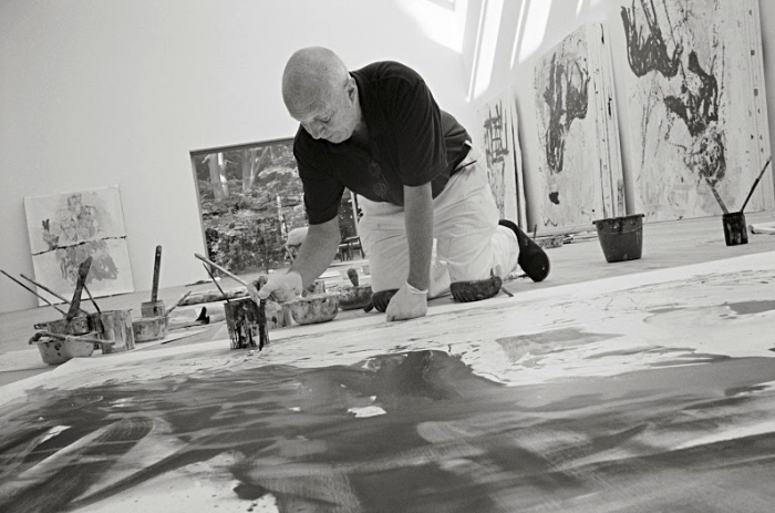 Georg Baselitz alkotás közben ammerseei műtermében, 2008 Fotó/© Benjamin Katz
