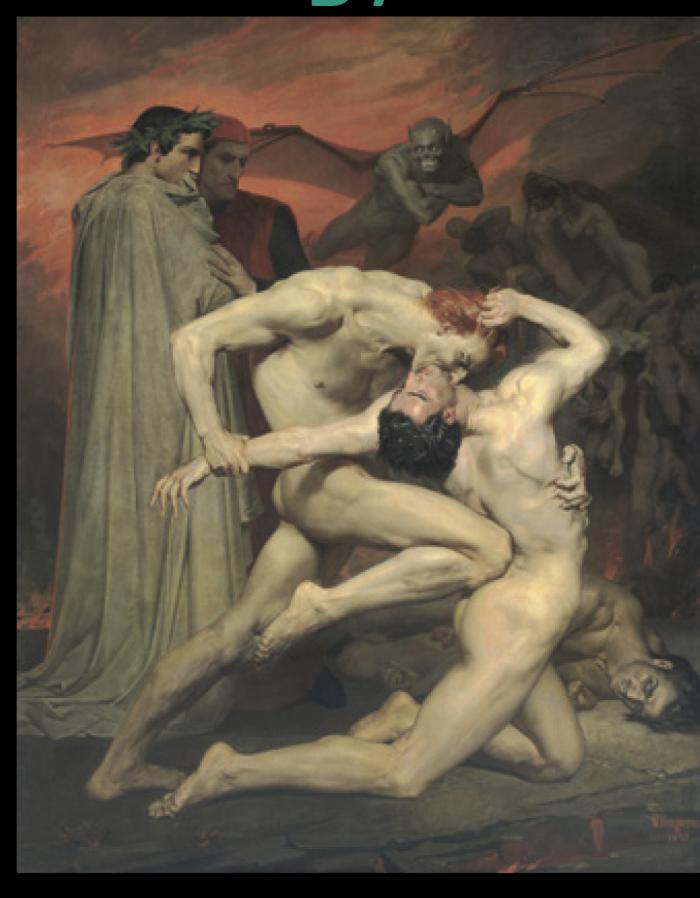 William-Adolphe Bouguereau: Dante és Vergilius a Pokolban, 1850 olaj, vászon, 281 × 225 cm © Musée d’Orsay, dist. RMN-Grand Palais / Patrice Schmidt