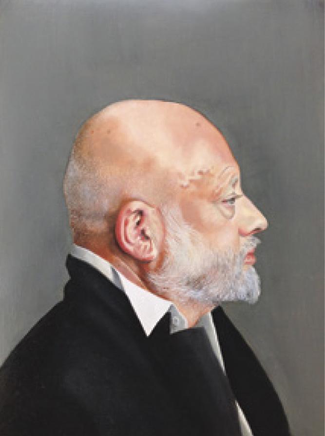 Kováts Lajos: Viktor Menshikoff arcképe, 2011 olaj, fa, 40×30 cm © fotó: Kováts Nóra