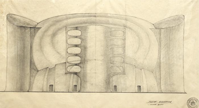 Egy „univerzális” vagy „végtelen” színház terve, 1959/62 © österreichisches Theatermuseum