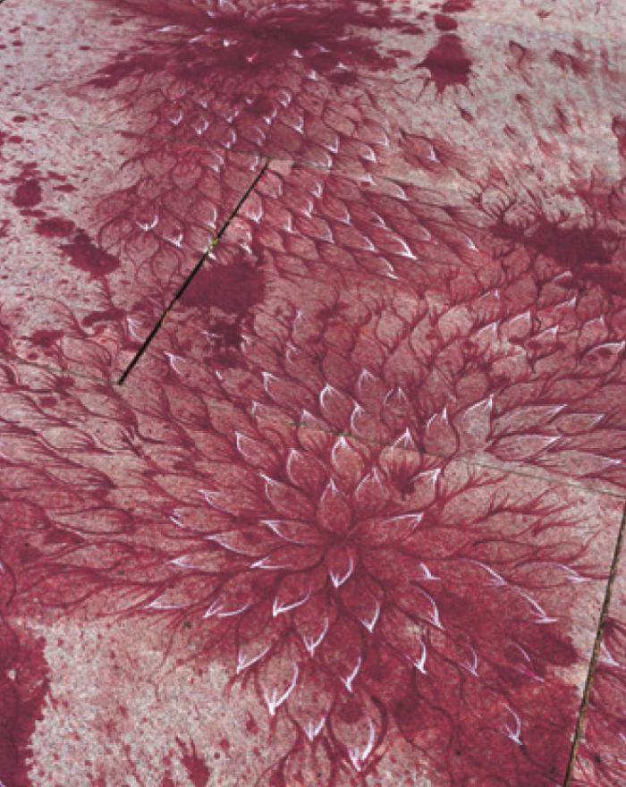 Imran Qureshi: Mennyi esőnek kell hullania ahhoz, hogy elmossa a foltokat, 2013, az installáció részlete, The Roof Garden Commission: Imran Qureshi © The Metropolitan Museum of Art/Hyla Skopitz