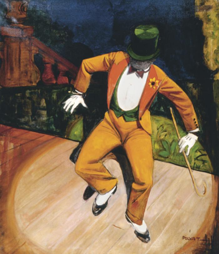 Pólya Tibor: Táncos, 115×100 cm, olaj, vászon, jjl: Pólya T. 8. Téli Képaukció (1996. december 13. péntek), 144. tétel (+címlap) © Fotó: Darabos György