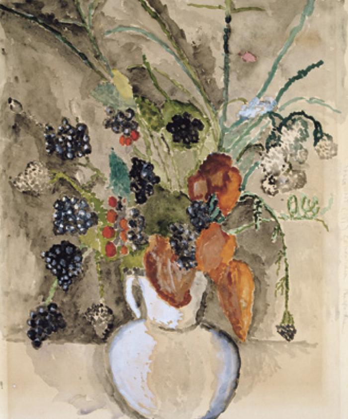 Virágcsendélet, papír, akvarell. © Ferenczy Család Művészeti Alapítvány