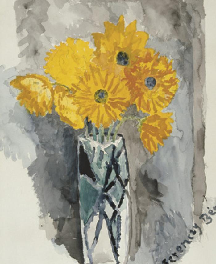 Virágcsendélet, papír, akvarell © Ferenczy Család Művészeti Alapítvány