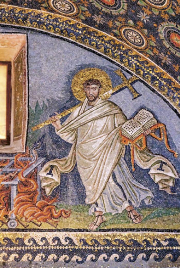 Galla Placidia mauzóleuma, Szent Lőrinc mozaik, 5. század