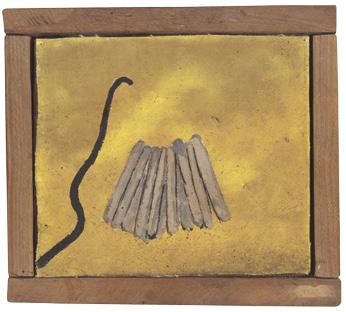 Forrest Bess: Botok, 1950. k., olaj, vászon, 17,14 × 19,68 cm, The Menil Collection, Houston © Fotó: Paul Hester 