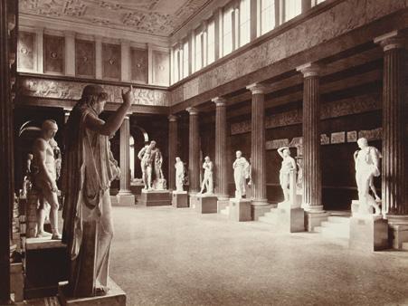 Az aula a Gipszmúzeum gyűjteményével,valószínűleg Joseph Löwy történeti fotója, 1892 előtt, Akademie der bildenden Künste Wien, Kupferstichkabinett, ltsz.: 7358