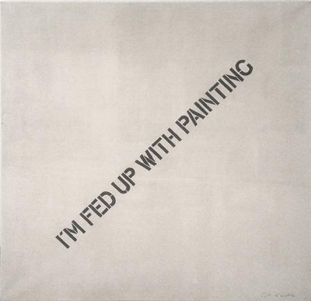 Tót Endre: I’m fed up with painting, 1972, olaj, vászon, 90 × 90 cm, acb Galéria