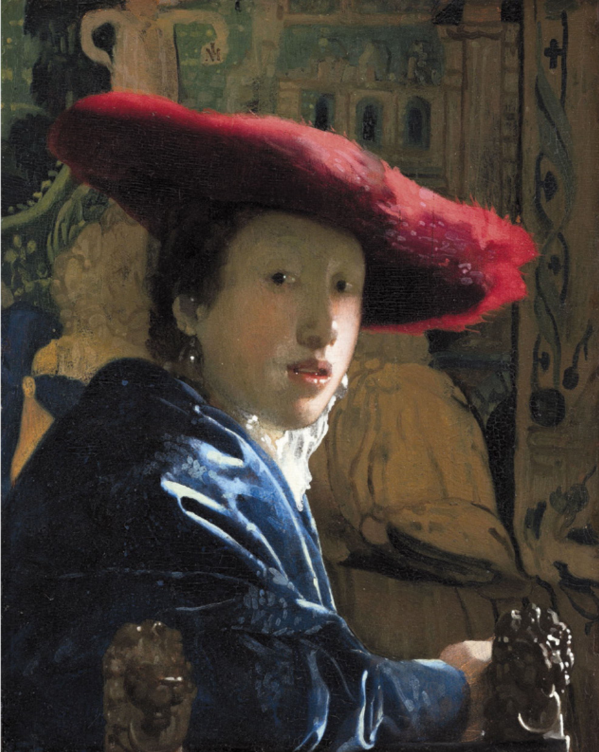 Johannes Vermeer: Lány vörös kalapban, 1665–1667 körül, olaj, vászon, 23,2×18,1 cm, National Gallery of Art, Washington