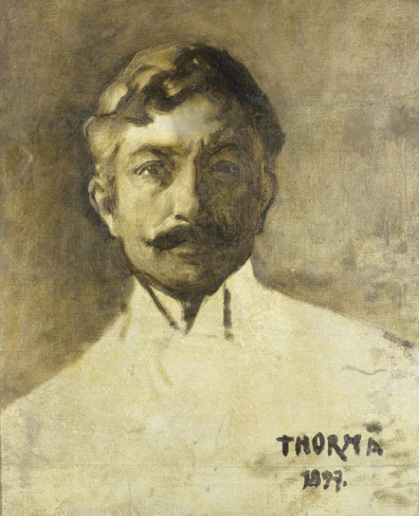Thorma János: Önarckép, 1897, olaj, vászon, 55×45 cm j.j.l. Thorma 1897. Magyar Nemzeti Galéria, Budapest