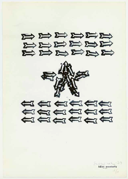 Szombathy Bálint (BOSCH+BOSCH): Cím nélkül, 1979, bélyegző, papír, 297 x 211 mm © Marinko Sudac-gyűjtemény