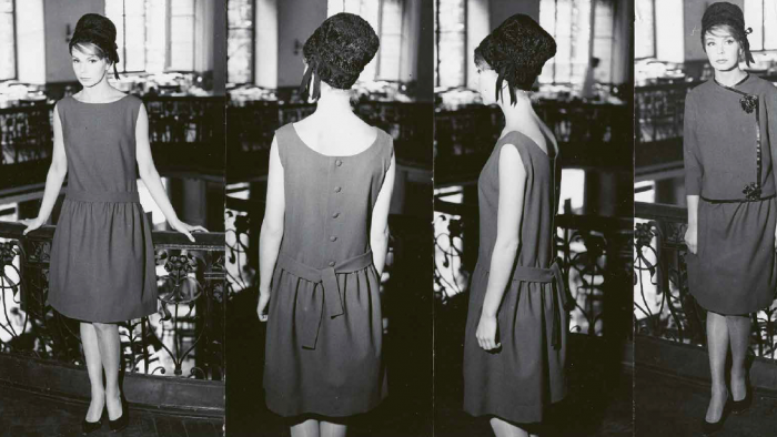 Szilvitzky Margit: Délutáni öltözék. Kollekció 1959–1960, Kúria (ma Néprajzi Múzeum) Fotó: Kónya Kálmán