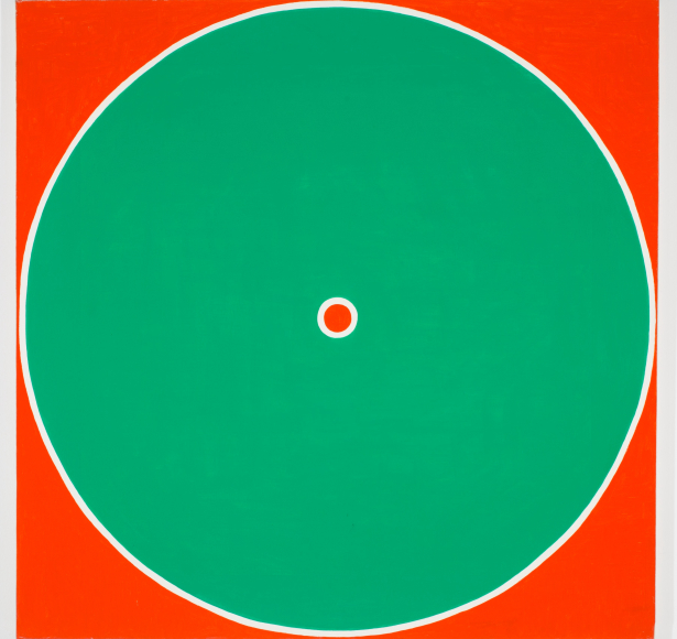 Vera MOLNAR: A kör négyszögesítése | Squaring the Circle, 1962–1964 olaj, vászon | oil on canvas; 110 x 110 cm © az MNB Arts & Culture jóvoltából | © Courtesy of the MNB Arts & Culture