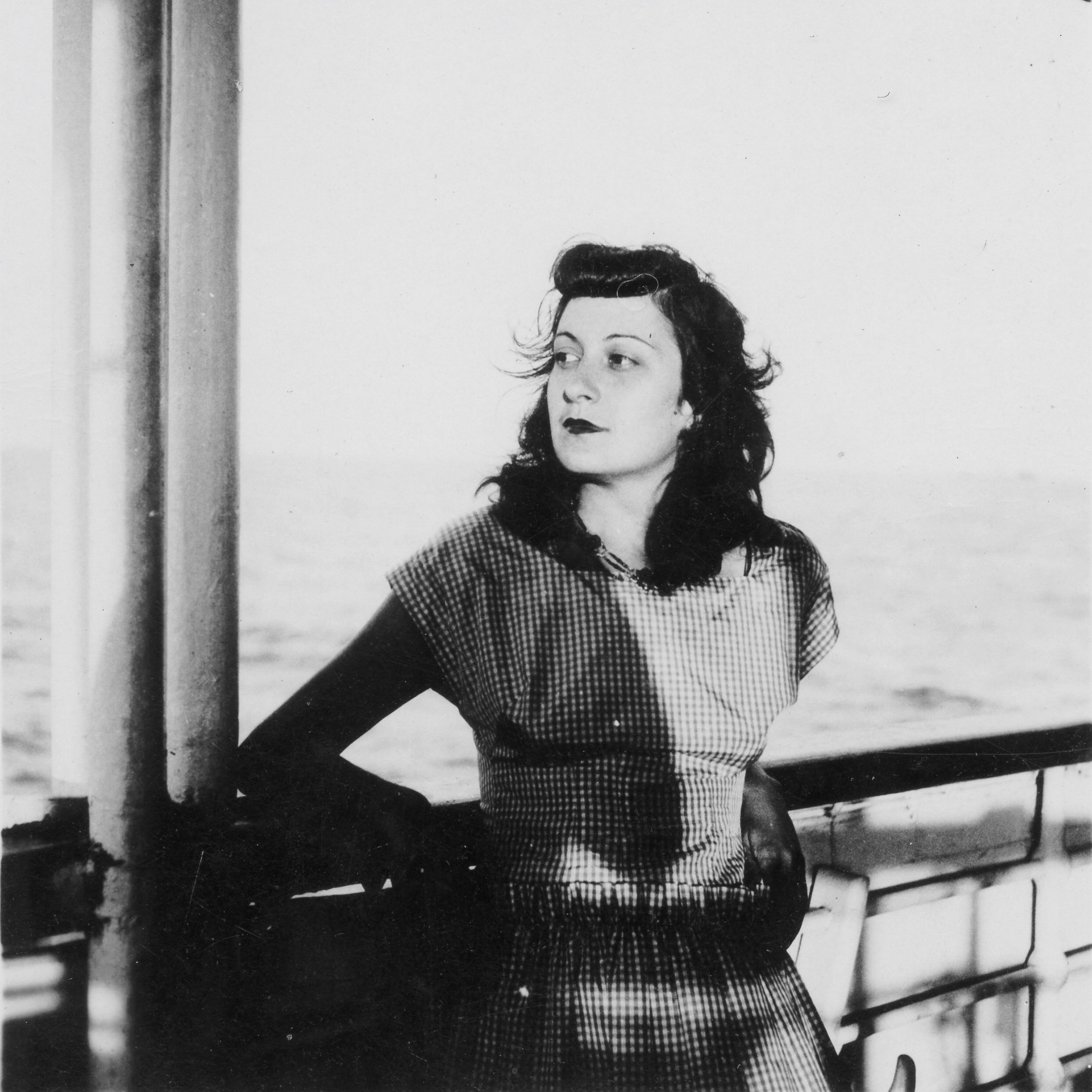Lina bo bardi on the ship almirante jaceguay on her way to brasil in 1946
