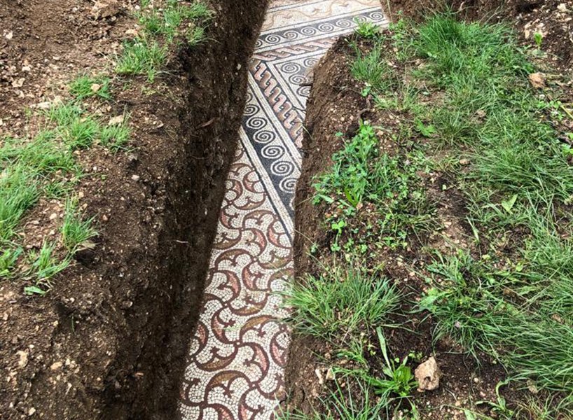 Ancient roman mosaic floor italian vineyard verona designboom818