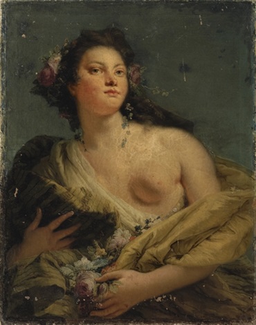 Giovanni battista tiepolo portrait of a lady as flora