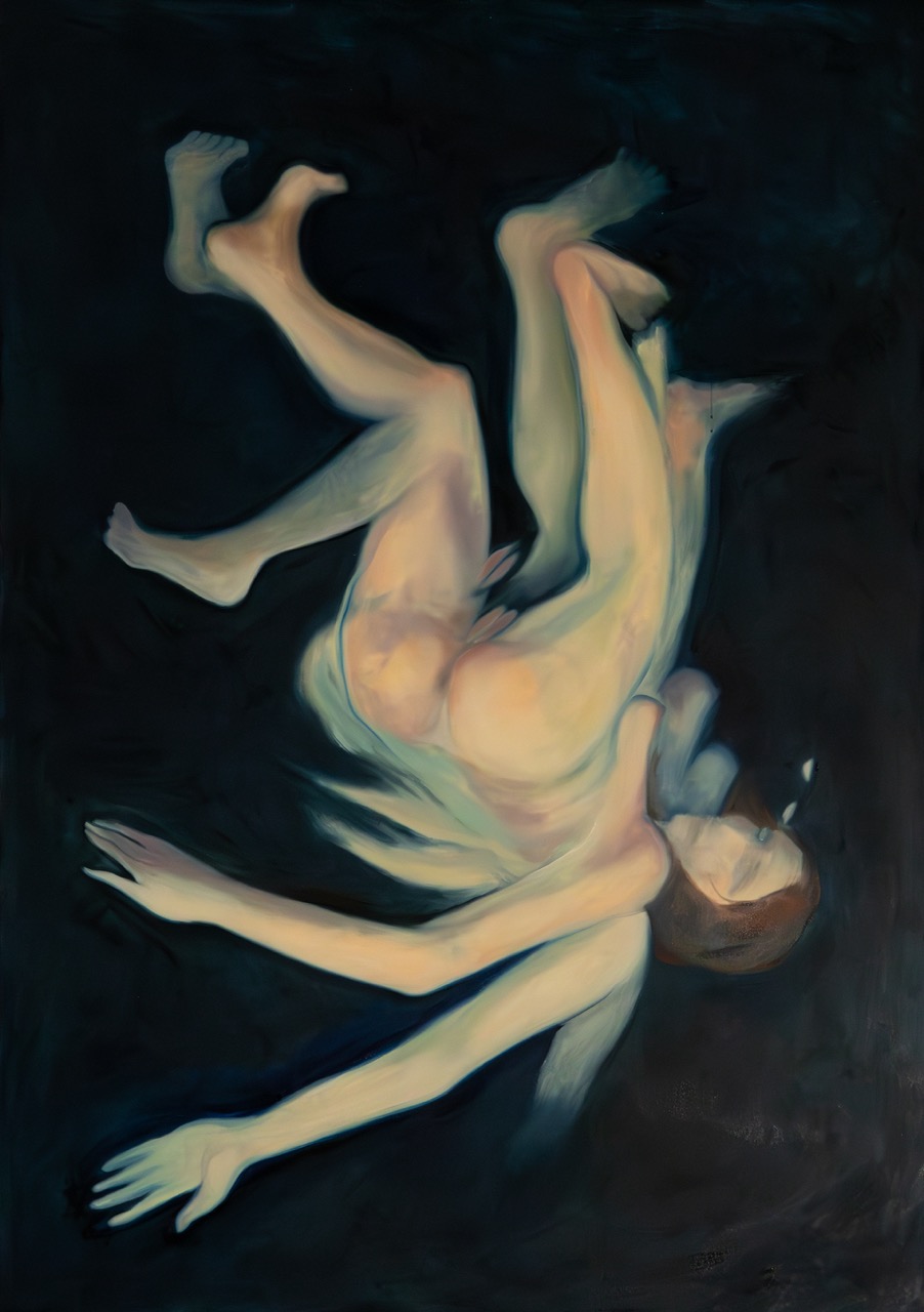 Setényi Anna Eszter, Termékeny diszkomfort, olaj, vászon, 200 × 150 cm, fotó a művész jóvoltából.