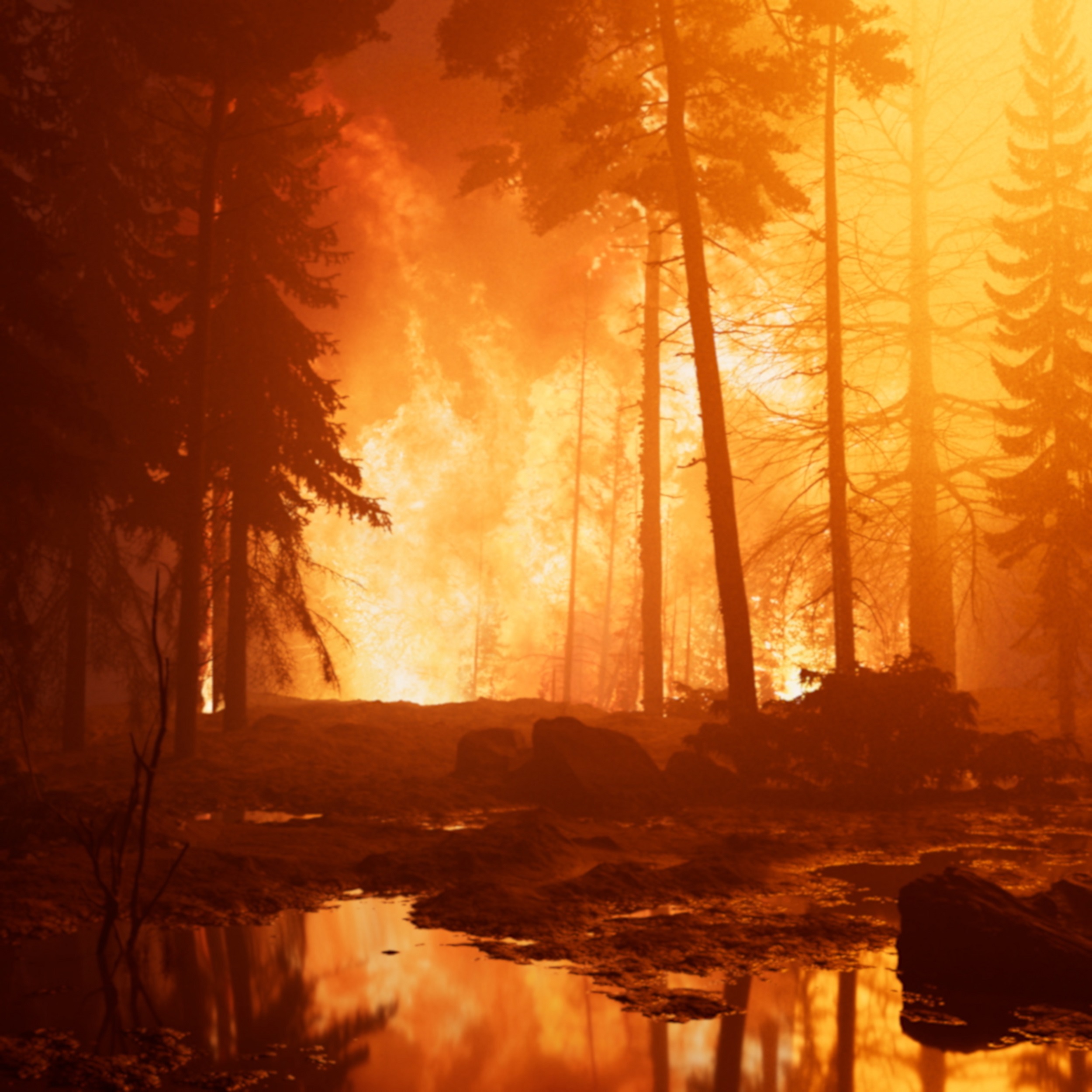 David Claerbout: Futótűz (merengés a tűzön) | Wildfire (meditation on fire), 2019–2020 © David Claerbout